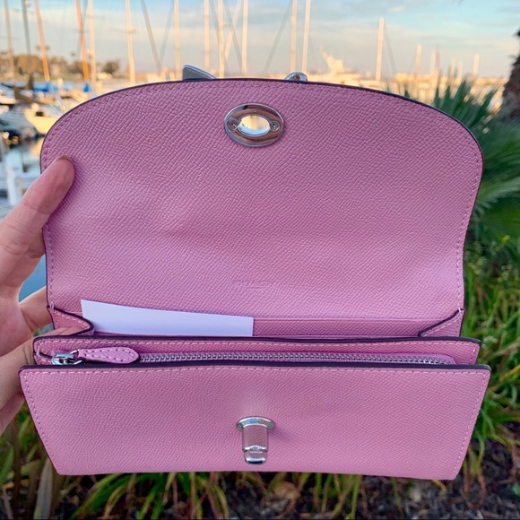 Coach Slim Envelope Leather Wallet w bow turnlock - Picture 6 of 8